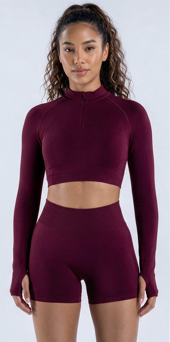 NUAJ – Ensemble Second Skin Zip Bordeaux